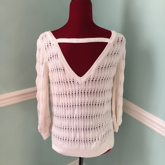 WHBM Open Weave Summer Sweater - Picture 2 of 4
